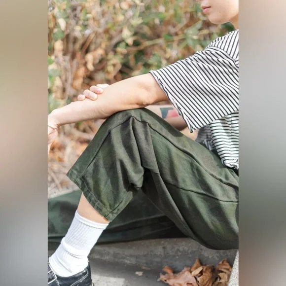 NWOT Nettle Studios | Barrel Pant in Overdyed Camo - Picture 3 of 7